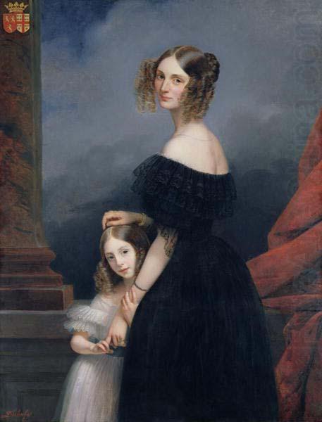 Anne-Louise Alix de Montmorency, with her daughter, unknow artist